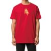 T-shirt à manches courtes rouge avec logo Pascal imprimé en grand format