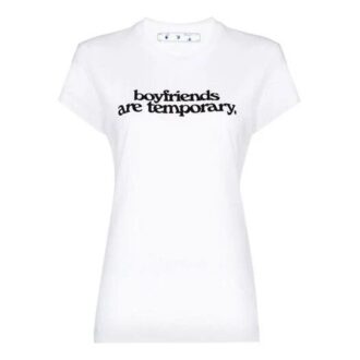 T-shirt à manches courtes slim fit blanc avec impression du logo « Alphabet Slogan » en blanc cassé