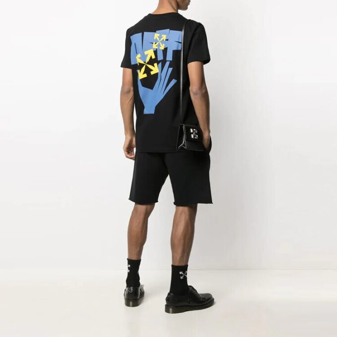 T-shirt à manches courtes SS21 avec logo imprimé Arrows, noir