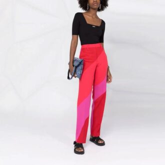 T-shirt à manches courtes unie Off-White avec logo, coupe ajustée, noir