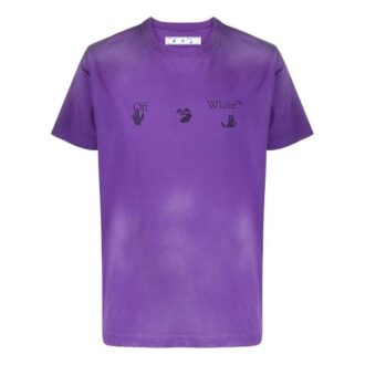 T-shirt à manches courtes violet avec logo
