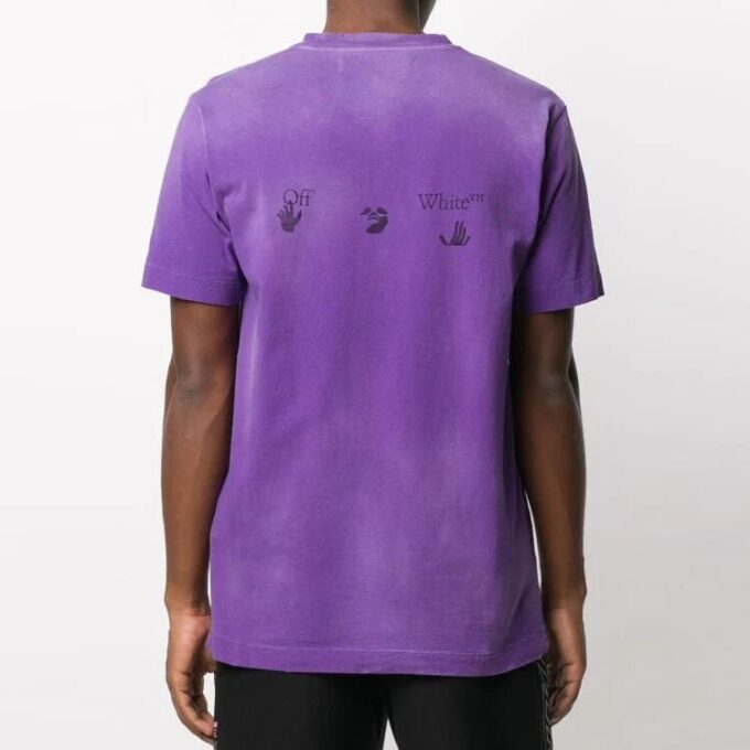T-shirt à manches courtes violet avec logo