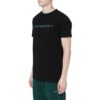T-shirt à manches longues avec alphabet de caractères, noir