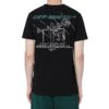 T-shirt à manches longues avec alphabet de caractères, noir