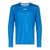 T-shirt à manches longues avec imprimé alphabétique, version standard, bleu