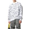 T-shirt à manches longues blanc à col rond en coton pour homme Off-White, imprimé géométrique intégral