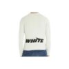 T-shirt à manches longues blanc, coupe ajustée minimaliste