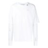 T-shirt à manches longues blanc crème imprimé en twill avec logo Off-White pour homme SS21