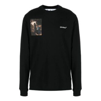 T-shirt à manches longues Caravaggio Lute Skate « Black White »