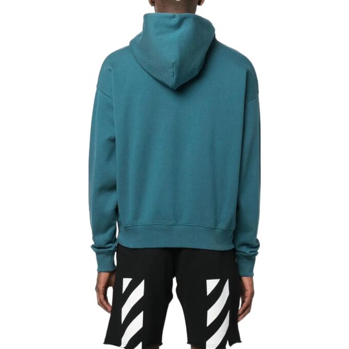 T-shirt à manches longues décontracté unie bleu pour homme Off-White