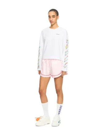 T-shirt à manches longues Diagonal Glowing Flower