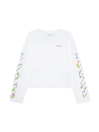 T-shirt à manches longues Diagonal Glowing Flower