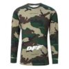T-shirt à manches longues en coton camouflage pour homme