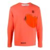 T-shirt à manches longues en patchwork « Material Love » version standard, orange