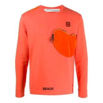 T-shirt à manches longues en patchwork « Material Love » version standard, orange