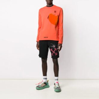 T-shirt à manches longues en patchwork « Material Love » version standard, orange
