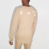 T-shirt à manches longues et col rond ample pour homme Off-White x Browns 50 avec logo imprimé, couleur beige