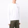 T-shirt à manches longues et col rond avec motif logo FW21, version standard, blanc