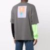 T-shirt à manches longues imprimé FW21, gris
