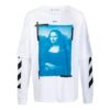 T-shirt à manches longues imprimé SS21, blanc