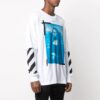 T-shirt à manches longues imprimé SS21, blanc