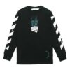T-shirt à manches longues noir avec logo « Dripping Arrows » imprimé