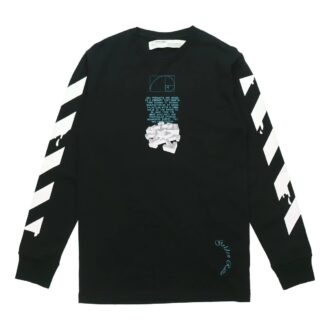 T-shirt à manches longues noir avec logo « Dripping Arrows » imprimé