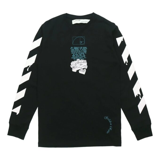T-shirt à manches longues noir avec logo « Dripping Arrows » imprimé