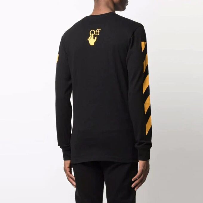 T-shirt à manches longues noir Caravaggio Painting pour homme Off-White FW21