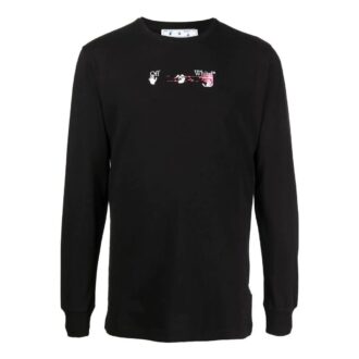 T-shirt à manches longues noir imprimé motif flèches Off-White Homme SS22