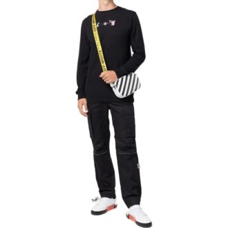 T-shirt à manches longues noir imprimé motif flèches Off-White Homme SS22