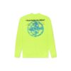 T-shirt à manches longues pour homme avec logo imprimé en 3D, jaune