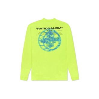 T-shirt à manches longues pour homme avec logo imprimé en 3D, jaune