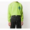 T-shirt à manches longues pour homme avec logo imprimé en 3D, jaune