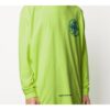 T-shirt à manches longues pour homme avec logo imprimé en 3D, jaune
