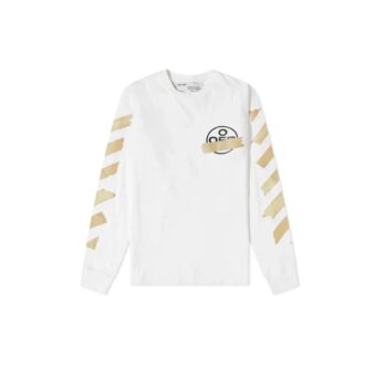 T-shirt à manches longues pour homme SS20 avec imprimé Tape Arrow, blanc