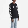 T-shirt à manches longues pour homme Virgil Abloh Diag Hand Card, noir
