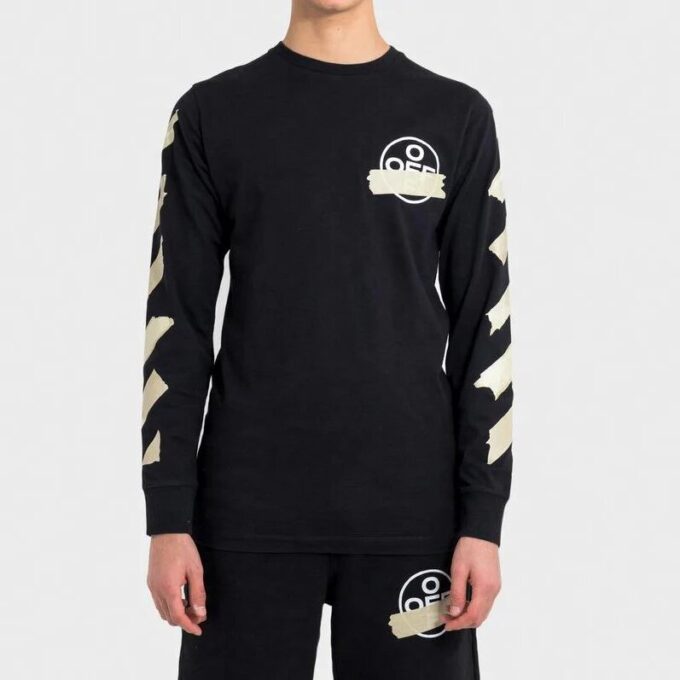 T-shirt à manches longues Tape Arrow « Noir »