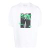 T-shirt blanc à col rond et shorts Off-White pour homme FW22 avec imprimé alphabétique