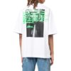 T-shirt blanc à col rond et shorts Off-White pour homme FW22 avec imprimé alphabétique