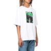 T-shirt blanc à col rond et shorts Off-White pour homme FW22 avec imprimé alphabétique