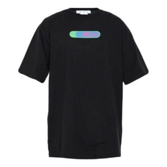 T-shirt noir à col rond et manches courtes ample pour homme Off-White SS22 avec logo imprimé