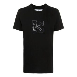 T-shirt noir imprimé flèches Off-White pour homme