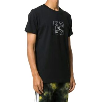 T-shirt noir imprimé flèches Off-White pour homme