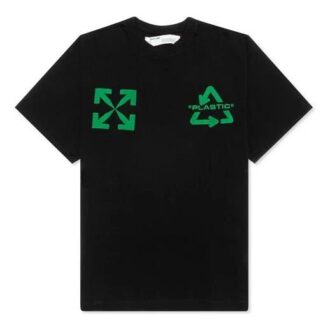 T-shirt noir à manches courtes ample pour homme Off-White avec logo brodé C/O VIRGIL ABLOH
