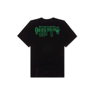 T-shirt noir à manches courtes ample pour homme Off-White avec logo brodé C/O VIRGIL ABLOH