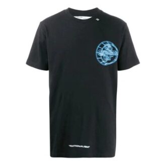 T-shirt noir à manches courtes avec logo imprimé Off-White pour homme