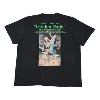 T-shirt noir à manches courtes et coupe ample Off-White pour homme, C/O VIRGIL ABLOH, motif squelette