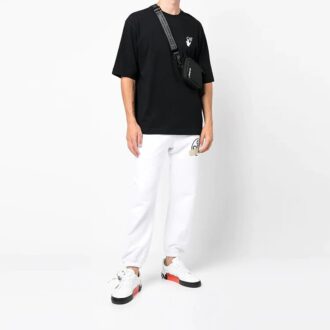 T-shirt noir à manches courtes et petits motifs pour homme Off-White