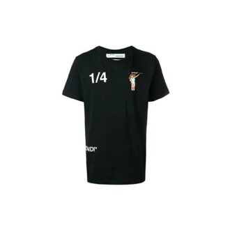 T-shirt noir à manches courtes Off-White pour homme avec imprimé au dos